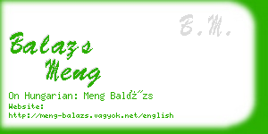 balazs meng business card